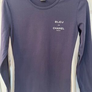 Bleu‑de‑Chanel Paris Women’s Uniform Long Sleeve Top  Made In NYC Size Small